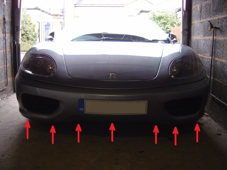 Ferrari 360 Front Bumper Removal