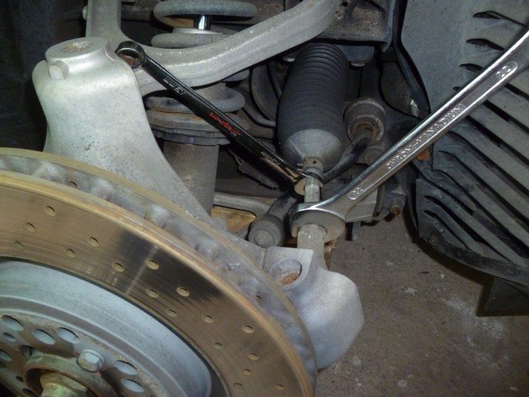 Loosening the lock nut