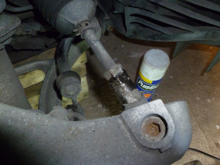 The lock nut will provide the datum when fitting the new tie rod